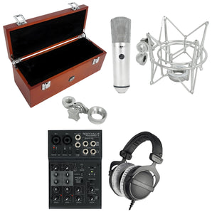 Warm Audio WA-87 R2 FET Condenser Microphone+Mixer+Beyerdynamic DT770 Headphones