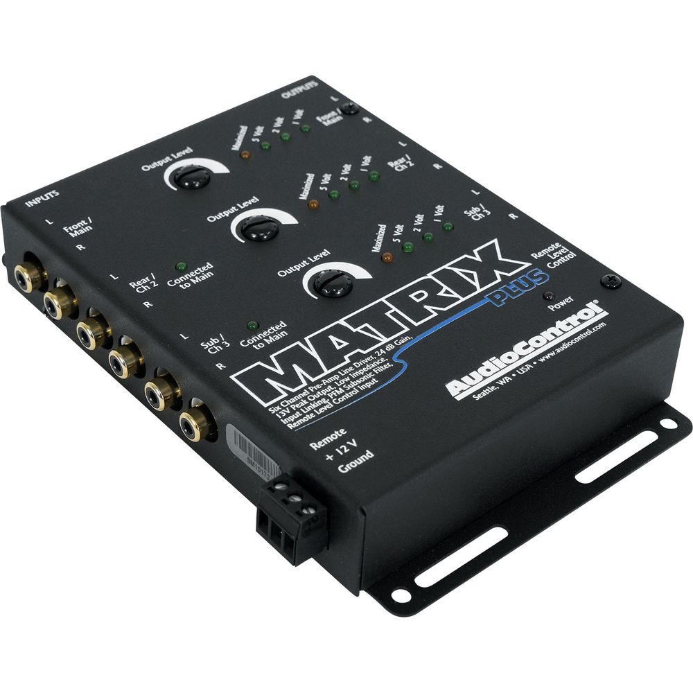 AudioControl Matrix Plus 6 Channel 13 Volt 24dB Gain Line Driver Audio ...