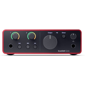 Focusrite Scarlett Solo 4th Gen Studio Recording USB Audio Interface+Software