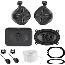 8" Swivel Tower Speakers+Front Speaker Upgrade For 1997-2002 JEEP WRANGLER TJ