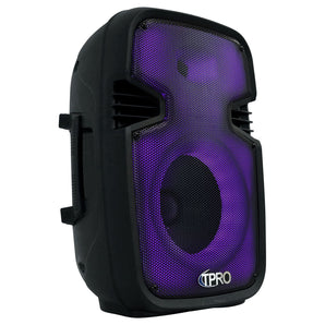 Technical Pro PLIT8 Rechargeable Portable 8" Bluetooth Party Speaker with LED