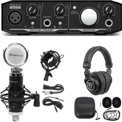 Onyx Artist 1.2 2x2 USB Recording Interface with Studio Mic and Headphones