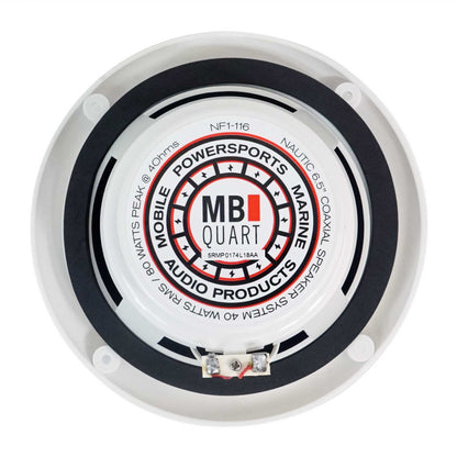 NF1-116 6.5" Speakers + MAC65W White Aluminum Tower Pods