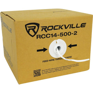 Rockville RCC14-500-2 CL2 Rated 14 AWG 500' CCA Speaker Wire In Wall Ceiling 70V