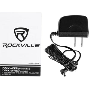 Rockville DMX-WTR Wireless DJ DMX Lighting Transmitter+2) Receivers