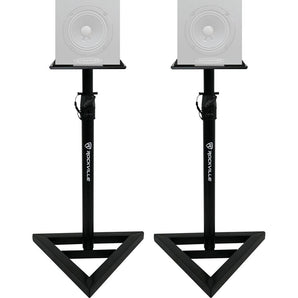 (2) Rockville Adjustable Studio Monitor Speaker Stands For Auratone 5C Monitors