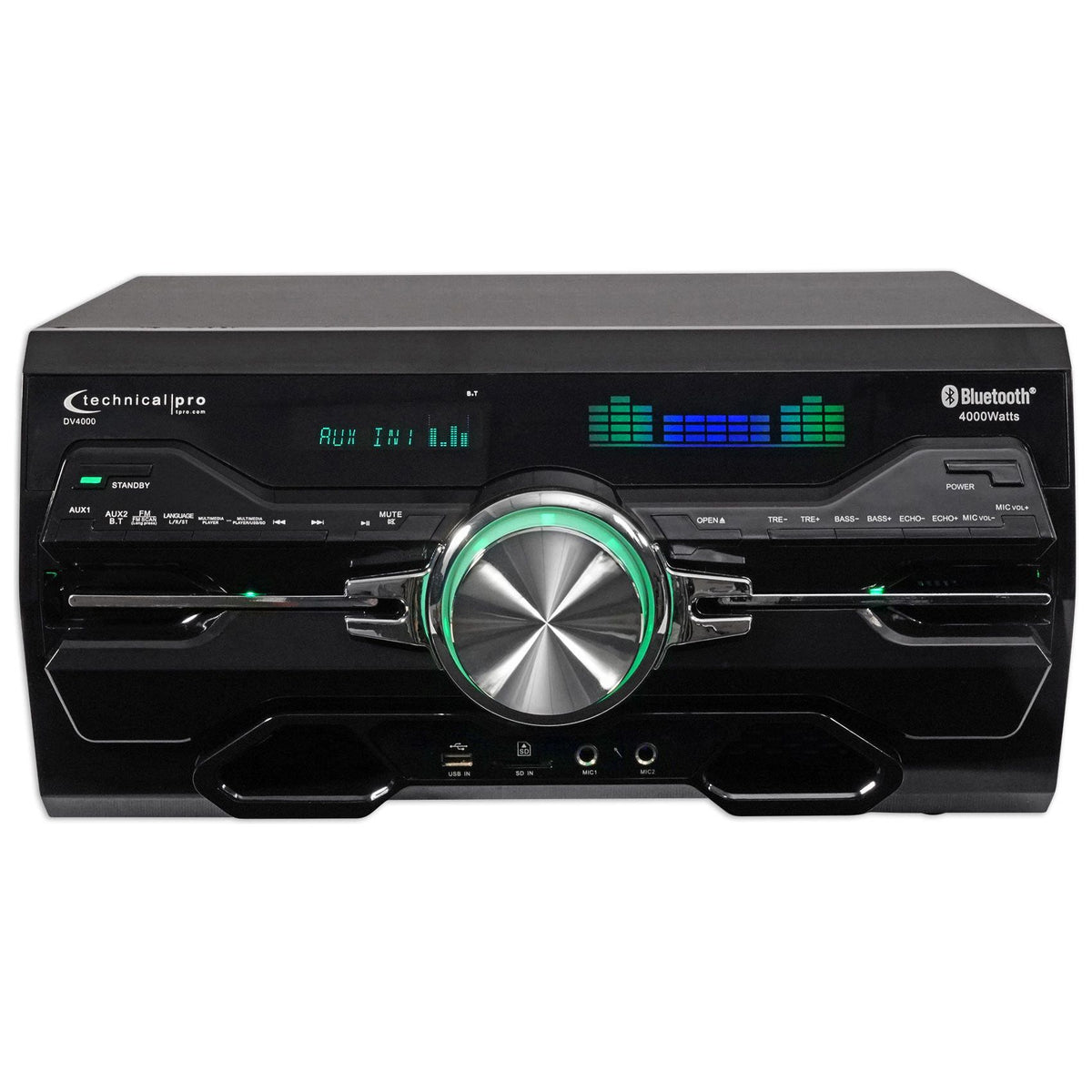 Technical Pro 4000W Home Theater DVD Receiver w/Bluetooth/USB & (6) 6.5" Speakers