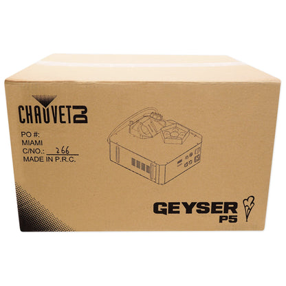 Chauvet DJ GEYSER P5 DMX Fog Machine Fogger, RGBA+UV LED Effects+Wireless Remote