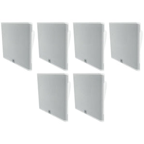 (6) JBL SLP14/T-WH Low-Profile On Wall Mount White 4" 70v Commercial Speakers