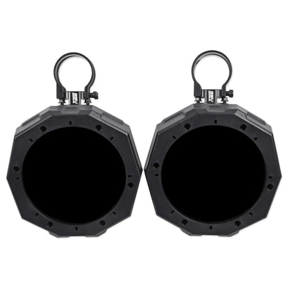 Pair 6.5" UTV Tower Speaker Pods with Rockville Handlebar Speakers