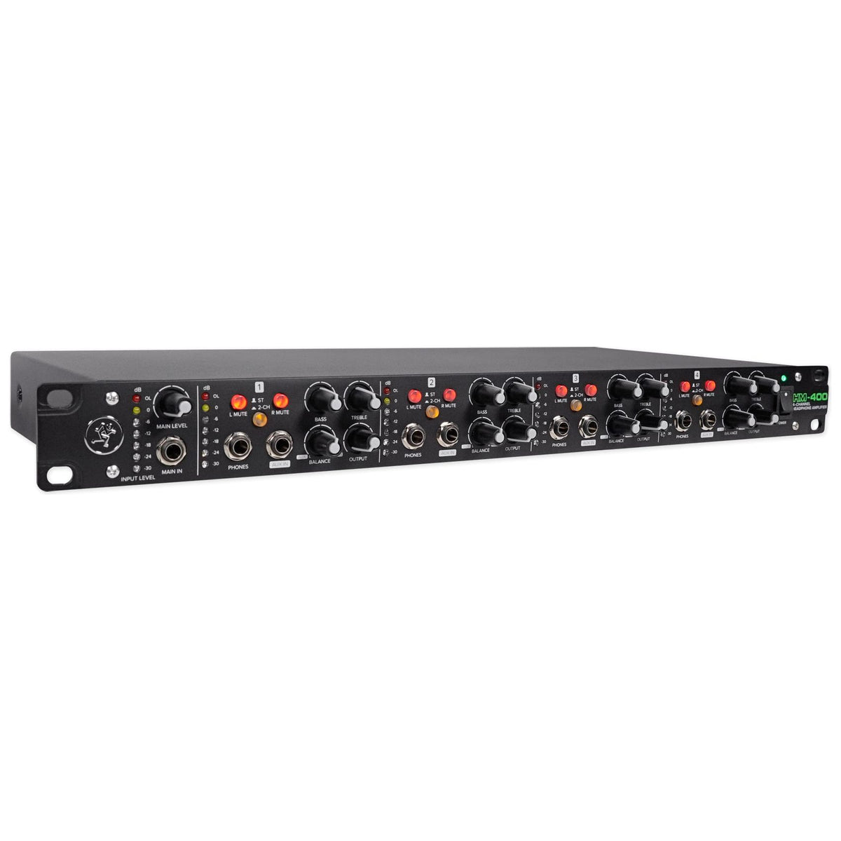 Mackie HM-400 Pro Rackmount 4-Channel Headphone Amplifier w/12 Headphone outputs