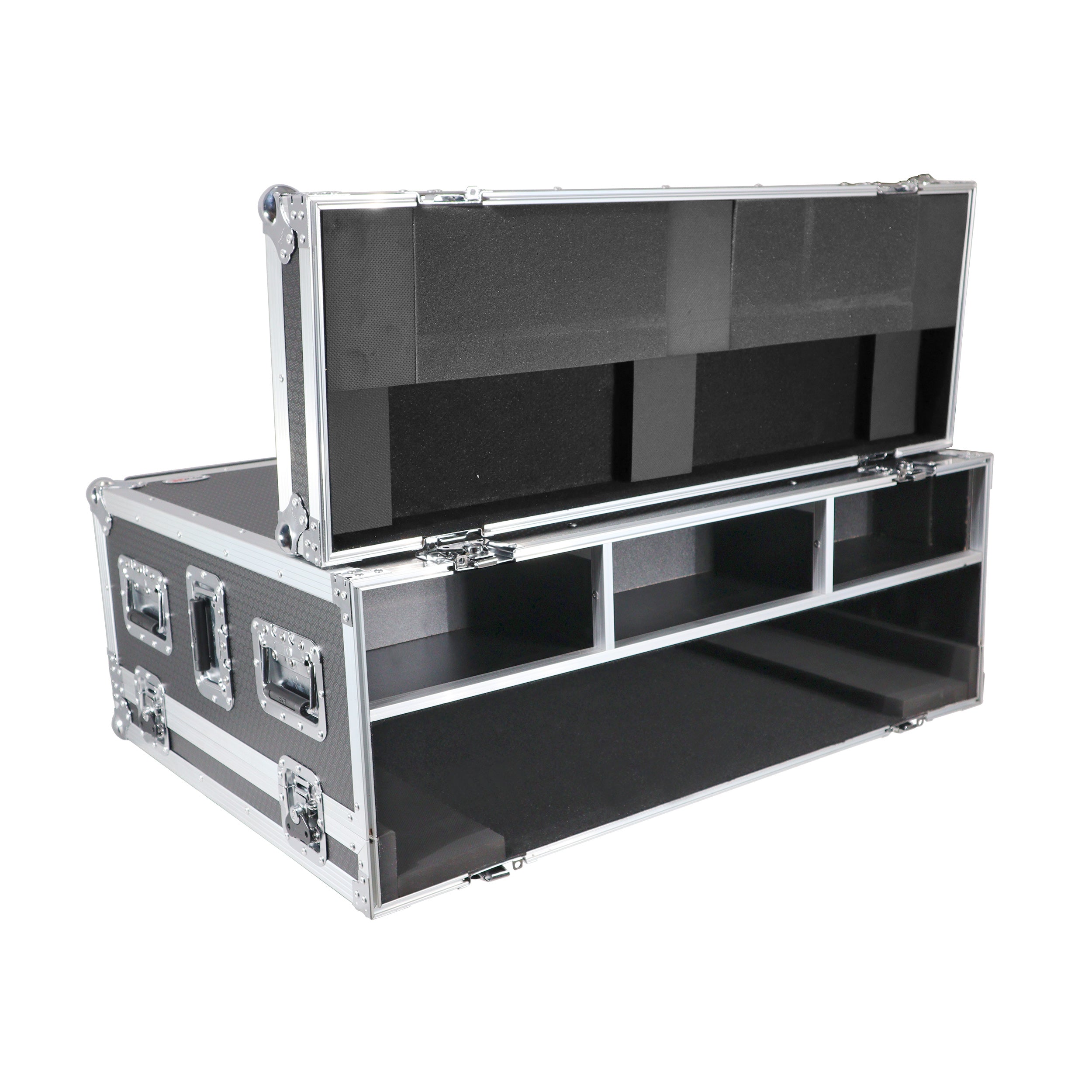 ProX SQ6 Console Flight Case with Doghouse and Wheels