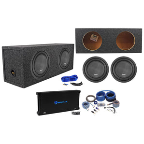 (2) American Bass XR-10D2 2000w 10" Competition Subwoofers+Sealed Box+Amplifier