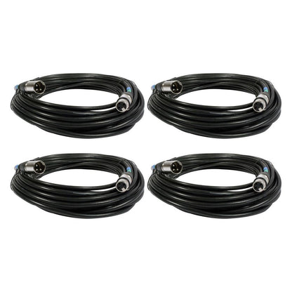 (4) 50 Foot 3-Pin XLR DMX Cables