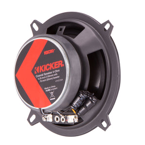 Kicker KSC504 5.25"+KSC650 6.5" Car Speakers+4-Channel Smart Amplifier EQ+Wires