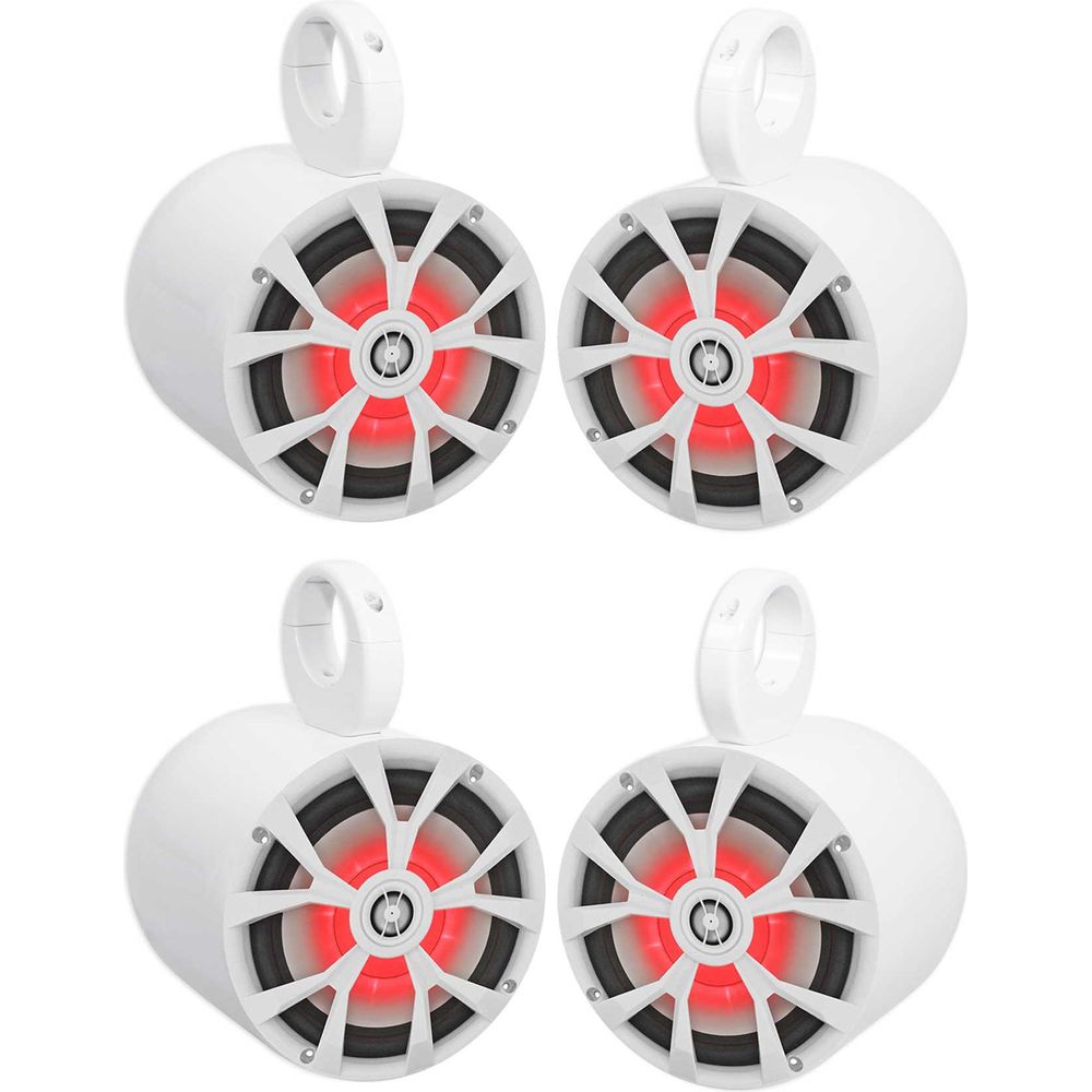 RKL80MW 4-Pack White + MAC80W White Tower Enclosures Bundle