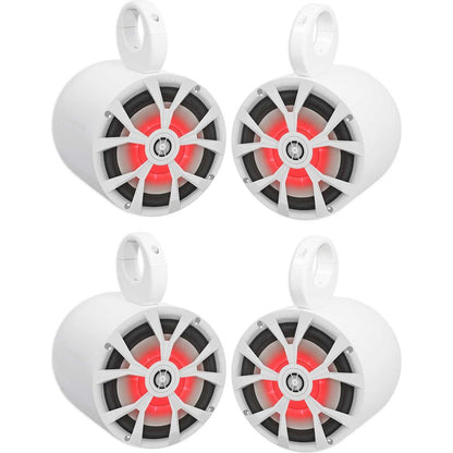 RKL80MW 4-Pack White + MAC80W White Tower Enclosures Bundle