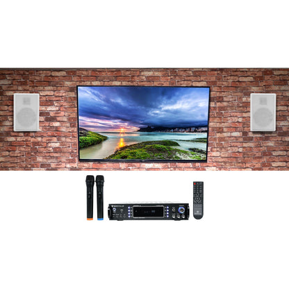 RockSlim White + RPA70WBT Karaoke Amplifier Bundle