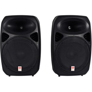 Rockville (2) 15" Bluetooth PA Church Speakers+Mic+Stands 4 Church Sound Systems