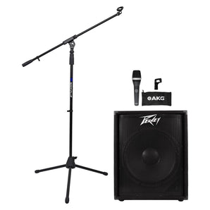 Peavey PV 118D 18" 300w Powered Subwoofer Sub PV118D+AKG Microphone+Mic Stand
