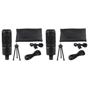 (2) Audio Technica AT2020USB+ PLUS USB Recording Mic w/Headphone Output