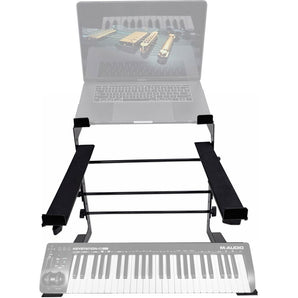 Rockville Dual Shelf Laptop+Controller Stand for M-Audio Keystation 49 Keyboard