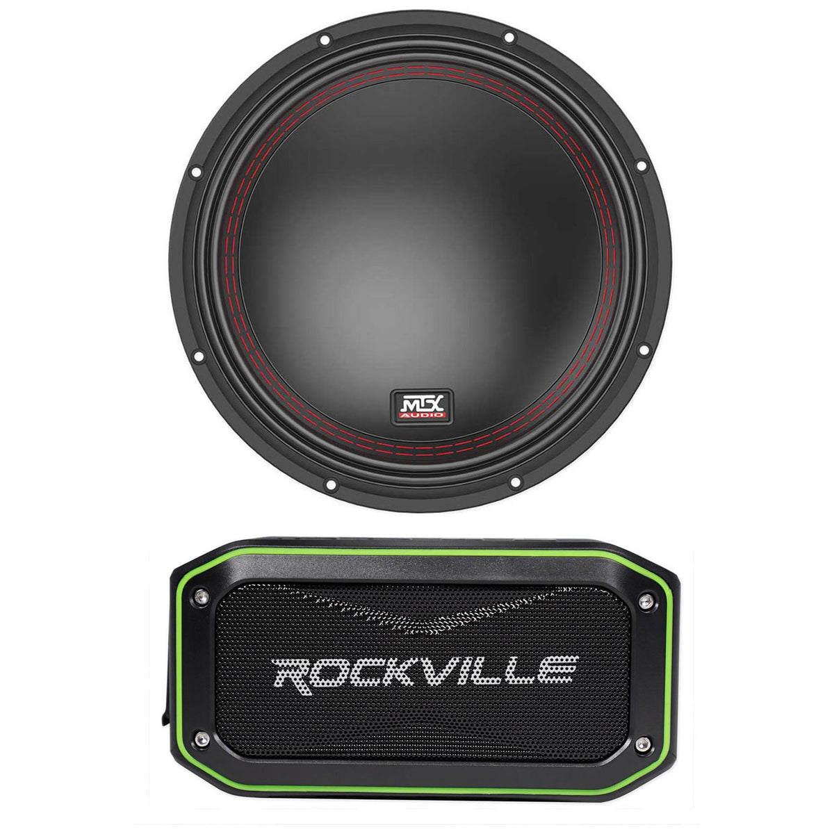 5510-44 10" Subwoofer + ROCK ANYWHERE Bluetooth Speaker
