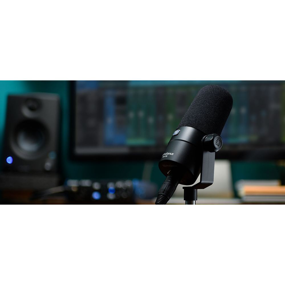 PD-70 Broadcast Microphone with Desktop Stand & Cable
