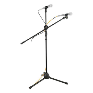Rockville GIGSTAND DUAL Microphone Mic Stand For Guitar Live Sound Performance