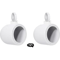 MAC65W White 6.5" Tower Speaker Pods 2-Pack + MAC360W Swivel Clamps Bundle