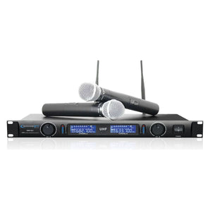 Technical Pro WM1201 Professional 2-Channel UHF Dual Wireless Microphone System