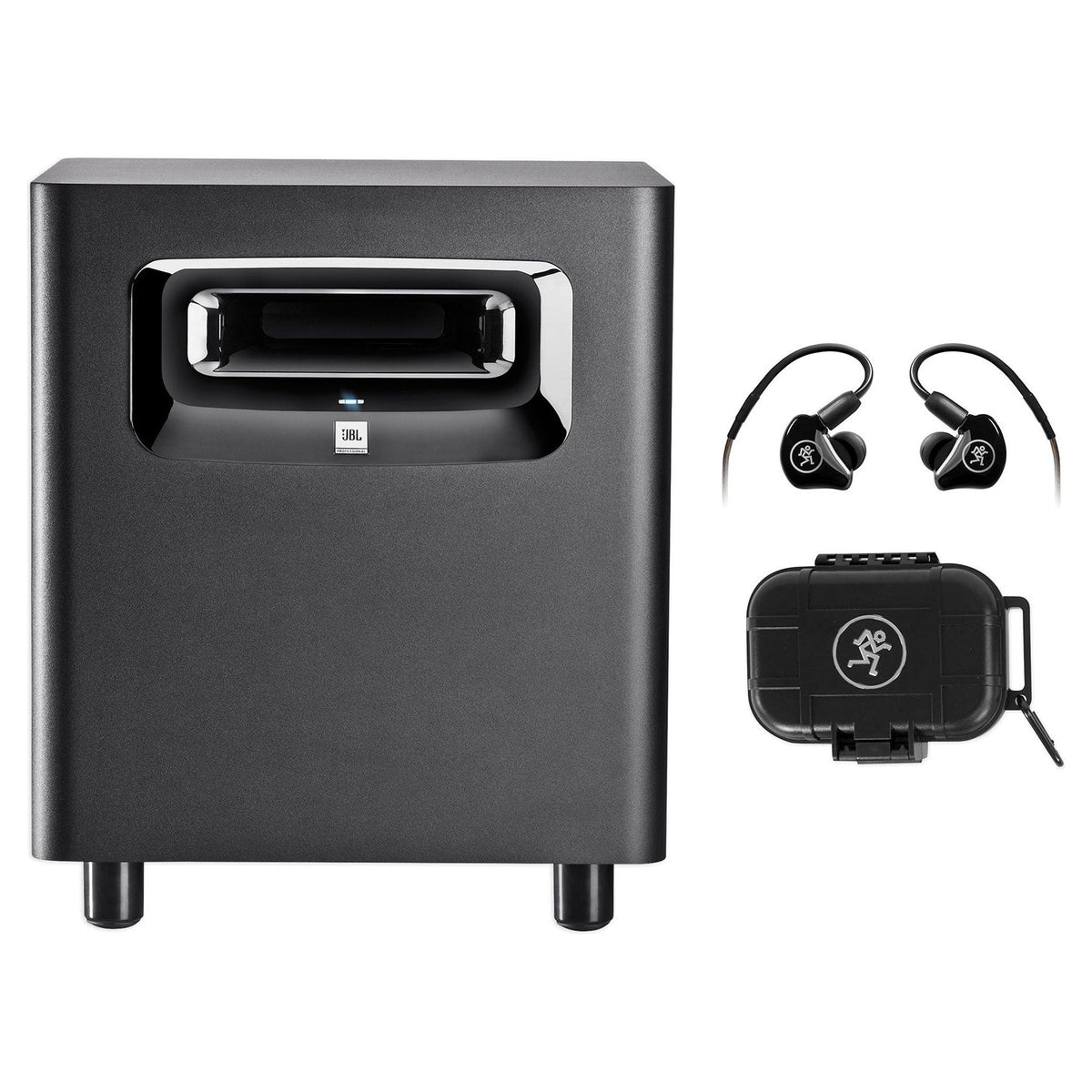LSR310S Subwoofer + Mackie MP-120 BTA In-Ear Monitors