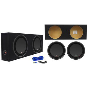 (2) MTX 3512-04S 12" 1200w Shallow Car Subwoofers+Sealed Slim Sub Box Enclosure