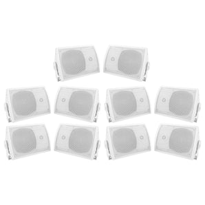 (10) Rockville HP5S-8 5.25" Outdoor/Indoor Home Theater Speakers+Swivel Brackets