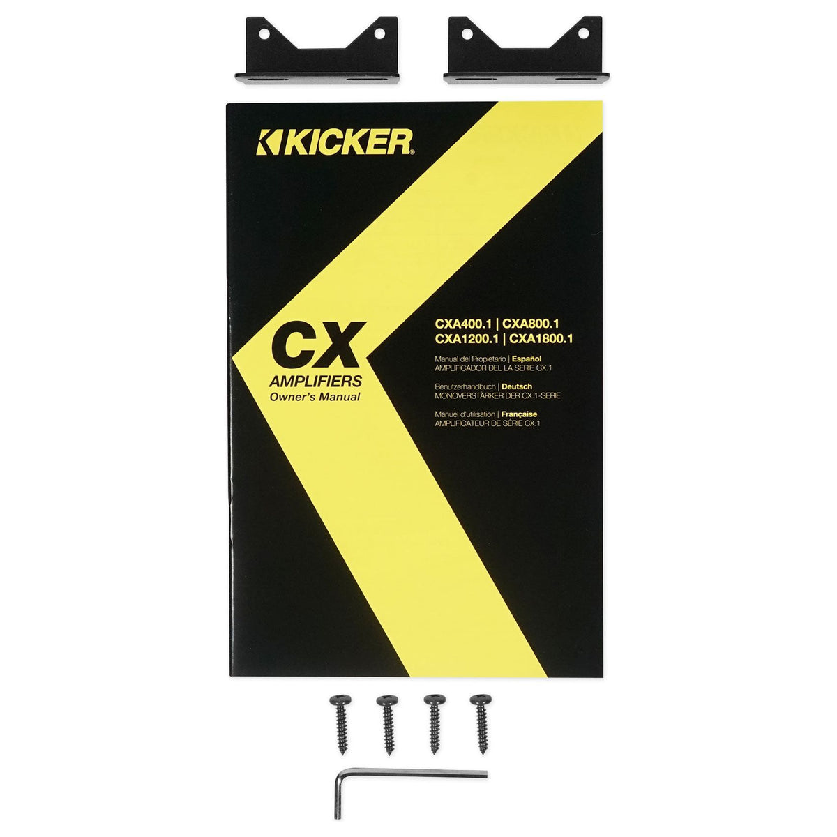 KICKER 46CXA18001T CXA1800.1 1800 Watt RMS Mono Class D Car Audio Amplifier Amp