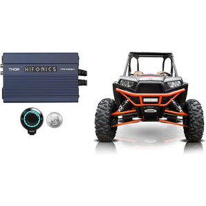 Hifonics TPS-A350.4 350w 4-Ch Amp Bluetooth Control for Polaris RZR/ATV/UTV