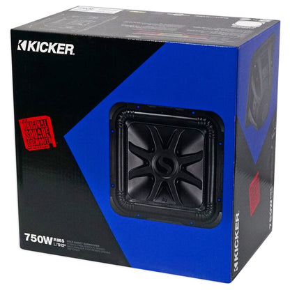 L7S124 12" Solo-Baric Subwoofer + Charcoal LED Grille