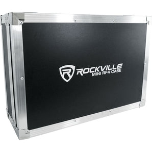 Rockville MINI RF4 CHARGE PACKAGE 8 Battery DJ Lights+Case+Remotes+Wireless DMX