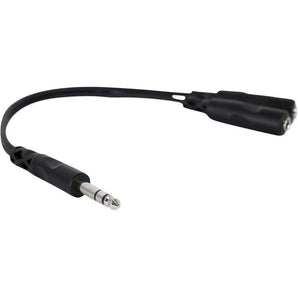 Rockville RC1DTRS 1/4" TRS Male to Dual 1/4" TRS Female Headphone Splitter Cable