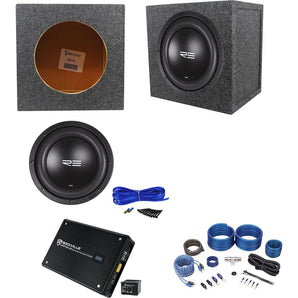 RE Audio SEX10D2 V2 SEXV2 10" 750W Subwoofer+Sealed Box+Mono Amplifier+Amp Kit