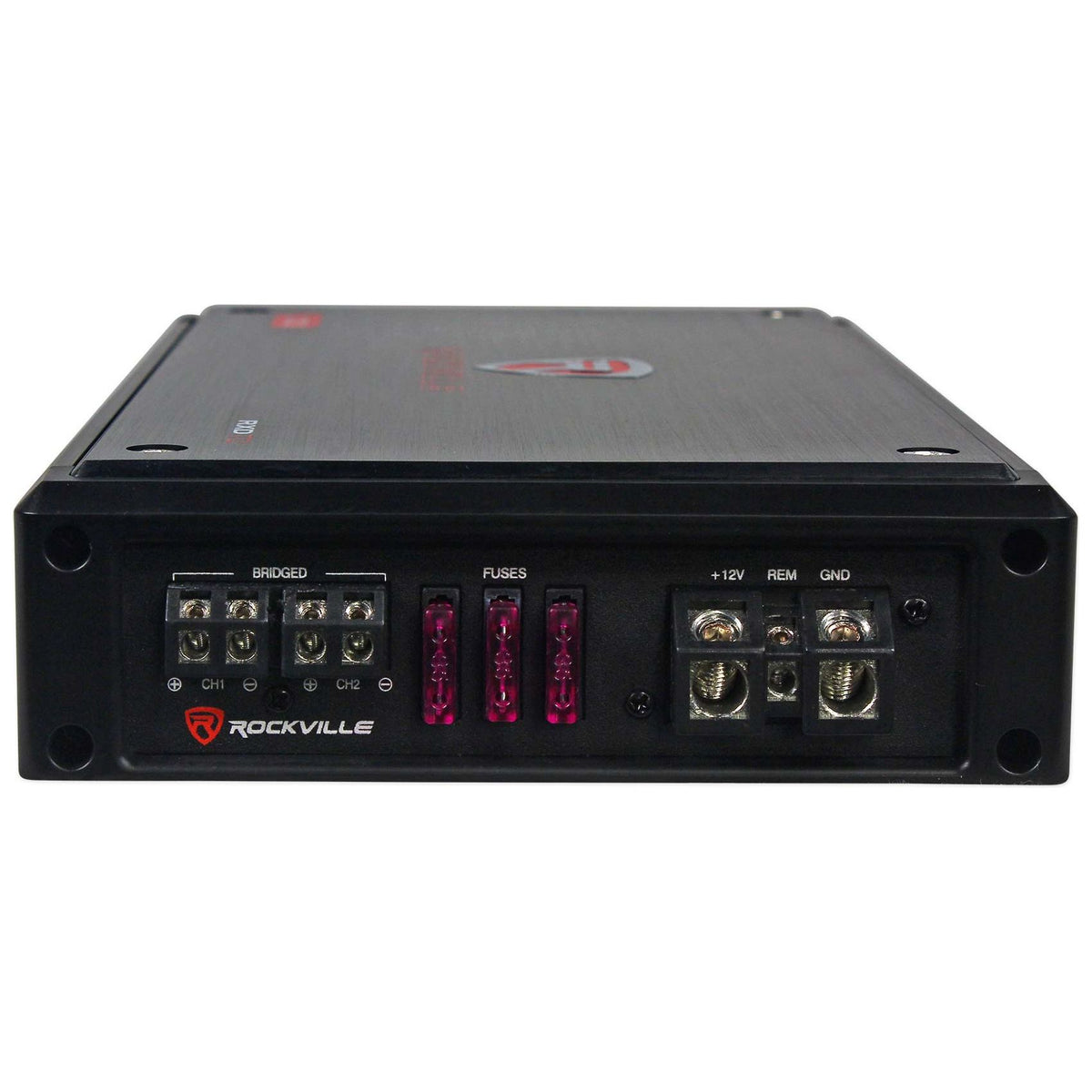Rockville RXD-T2 2400w 2-Channel Amplifier+Amp Kit For Can-Am Maverick ATV/UTV
