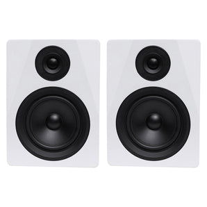 (2) Rockville DPM5W Dual Powered 5.25" 300 Watt Active Studio Monitor Speakers