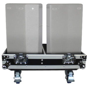 ProX X-QSC-K8 Black Hard Travel Flight Case For 2 QSC K8 8" DJ Speakers W/Wheels