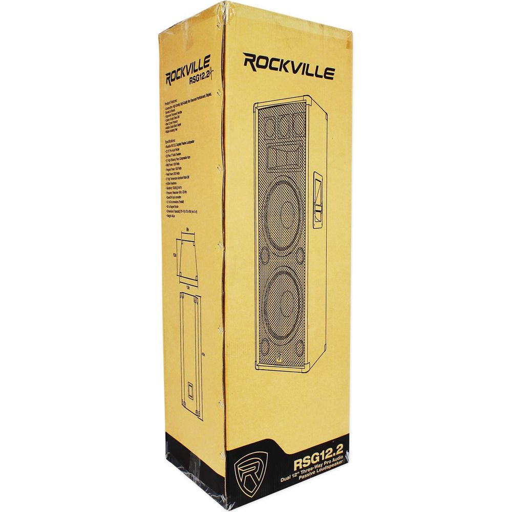 RSG12.2 Dual 12" Speakers 2-Pack + RPM870 Powered Mixer Bundle