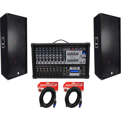 RSG15.24 Dual 15" 2-Pack + RPM109 V2 Powered Mixer Bundle