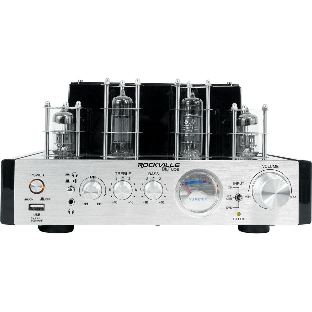 BluTube Tube Amplifier/Home Theater Bluetooth Receiver + (2) 4" Speakers