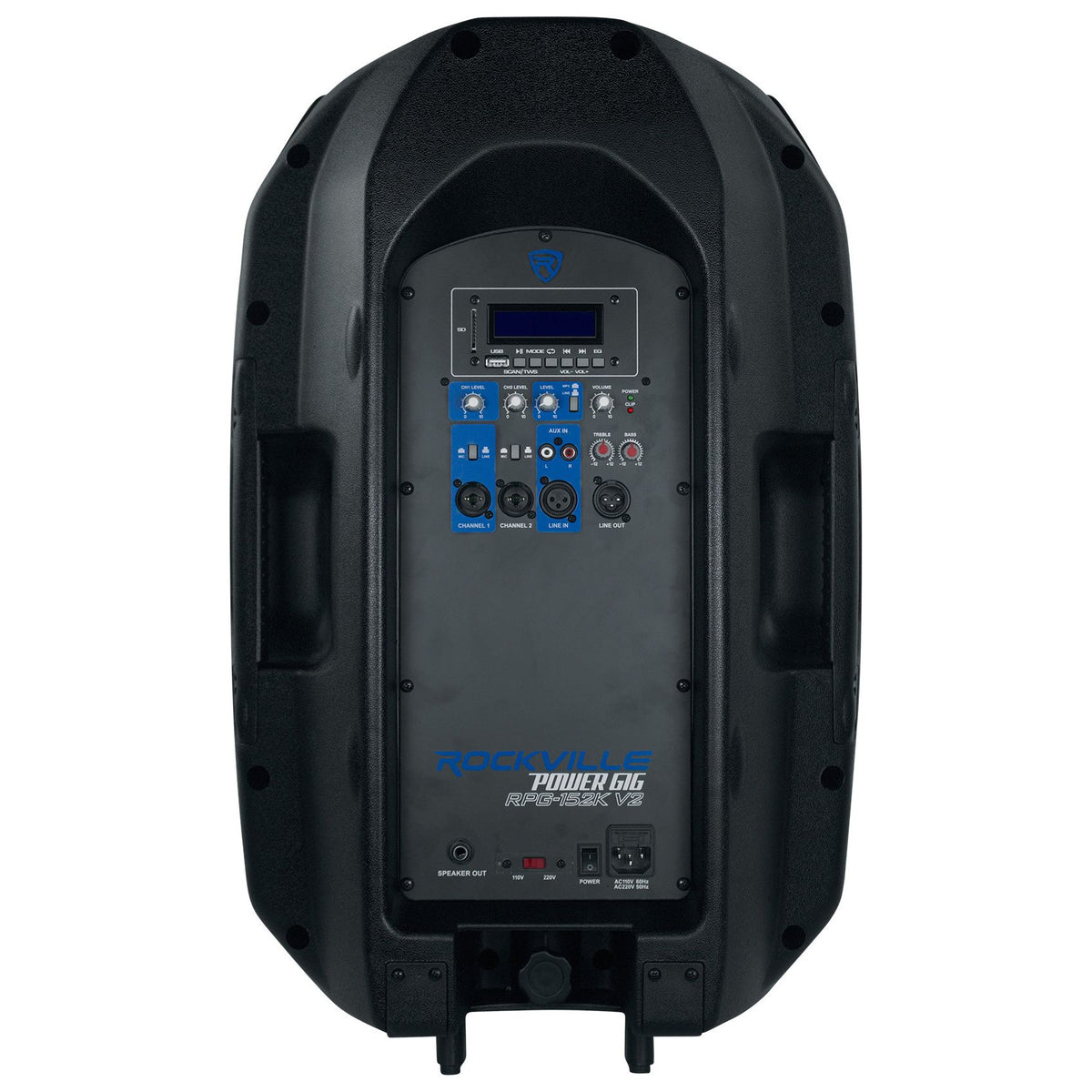 Rockville RPG152K Dual 15" Speakers w/ Bluetooth+Mic+Speaker Stands+Cables+Bag