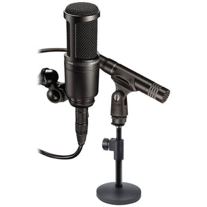 Audio Technica AT2041SP AT2020+AT2021 Studio Condenser Microphones+Mic Stand