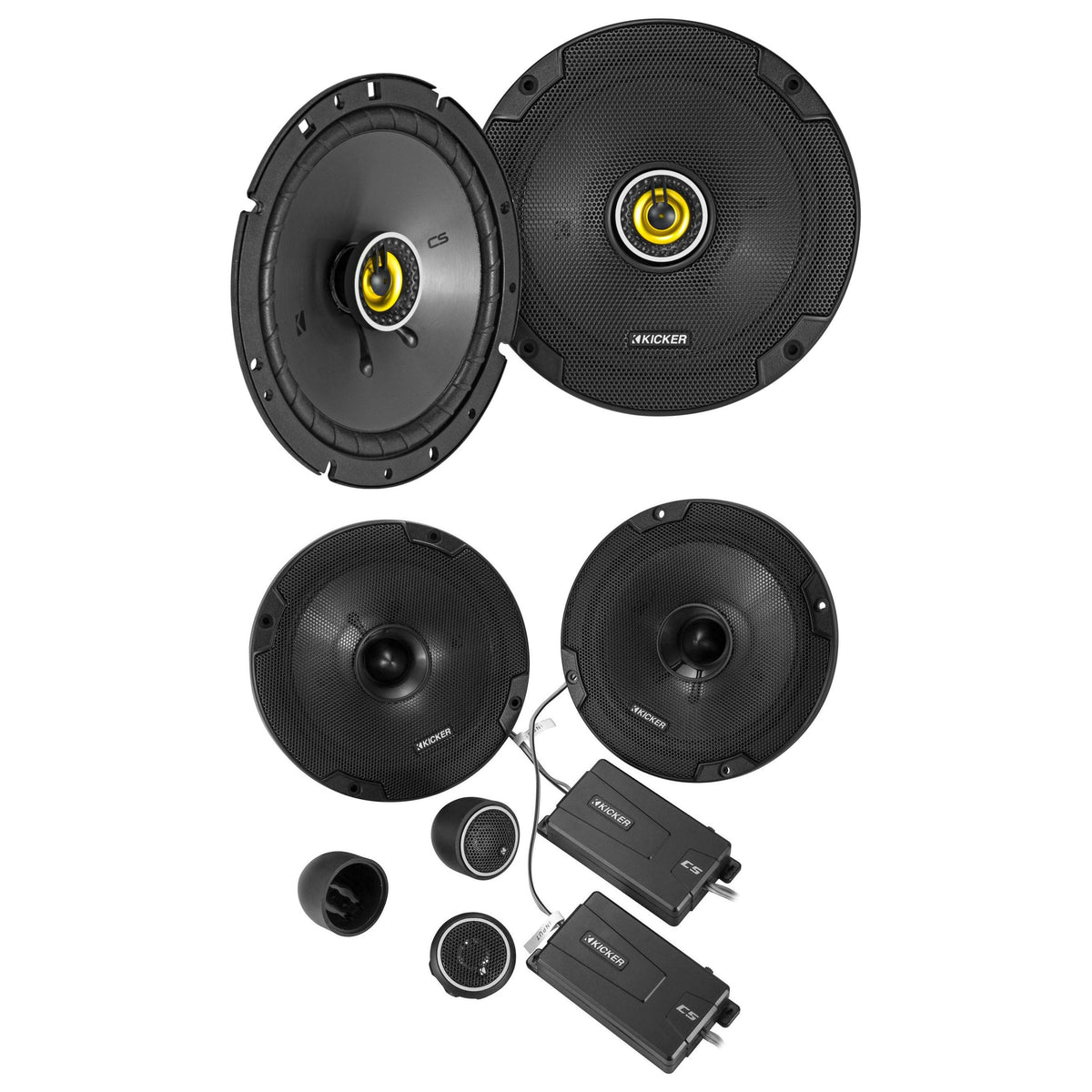 6.75" Component Speaker Set Plus 6.75" Coaxial Speaker Pair
