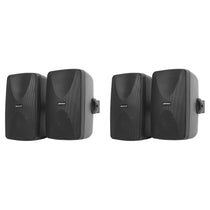 (4) WET-7020B Black 5.25" Indoor/Outdoor Home Audio Wall Speakers